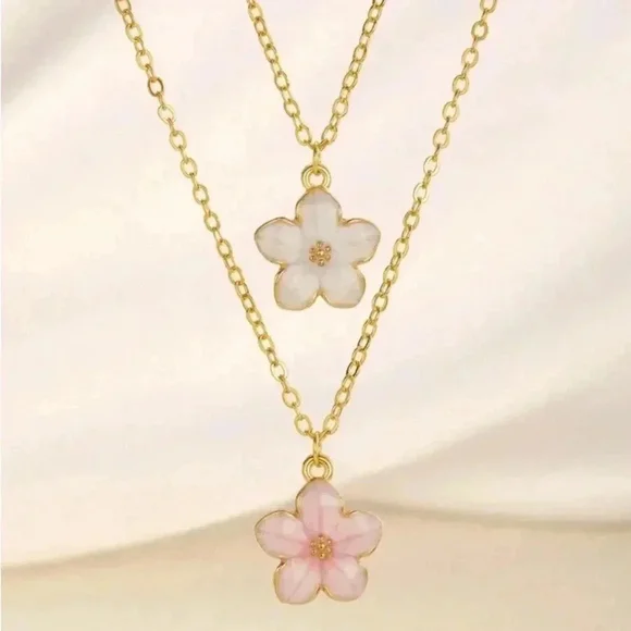 ⚠️Clearance Colorful Flower Gold Necklace - Picture 7 of 11